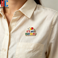 Pin de Solapa Esmaltado Personalizado 'Es Mi Cumpleaños', Chapado en Oro, Aleación de Zinc, Diseño de Globos, Broche, Insignia, Recuerdo de Fiesta de Cumpleaños, Regalo