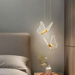 PM, luces colgantes de mariposa Led de lujo, iluminación interior nórdica, lámpara colgante moderna, decoración de sala de estar, luces colgantes de arte para el hogar - Product Image 3