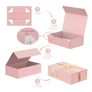 Recommend Wholesale Fancy Sturdy Reusable Folding Magnet Rigid <b>Gift</b> <b>Box</b> With Custom Design - Product Image 5
