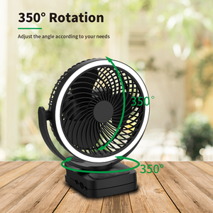 2 in1 chức năng 5V 2A 5W 7 inch USB có thể sạc lại xách tay mini điện máy tính để bàn boong bảng đứng Clip fan hâm mộ với Li-on Pin - Product Image 5