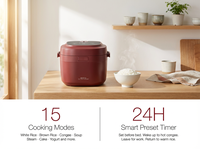 Cuisinière à riz multifonction intelligente IH 3L/4L 8-en-1 en acier inoxydable sans revêtement, électrique, pour la maison et la cuisine, avec écran LCD, fabrication OEM