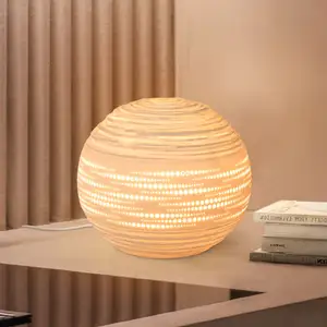 Lampe de Table boule en céramique Led projecteur d'étoiles lampe de Table décoration de la maison lampe de Table forme creuse lampe de Table