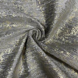 Tela de cortina ignífuga de hotel de terciopelo con estampado dorado precioso al por mayor para sala de estar - Product Image 2