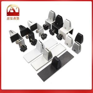 Adjustable Aluminum Desk Clip For Office <b>Partition</b> Glass Fixing Mount Minimalist Design Anodizing Finish - Product Image 5