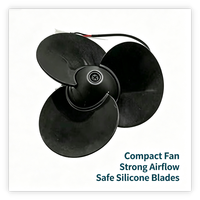 Ventilador de Refrigeración para Autobús de 12V/24V CC con Aspas de Silicona Suave 360 °   Soporte Ajustable Universal para Camiones, Autobuses, Autocares y Autocaravanas