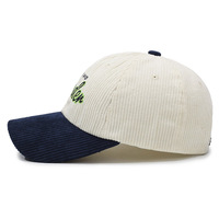 Gorra de béisbol de sombra curvada bordada de pana Unisex de moda informal recién llegada de fábrica de China para hombres y mujeres