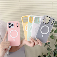 Coque de téléphone magnétique antichoc 2-en-1 couleur bonbon simple pour iPhone 17 Pro Max 17 Air 16 15 14 13 12 11 – Housse de protection mate