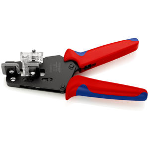 KNIPEX 12 12 02 Dénudeur d'isolation de précision avec lames profilées et poignées multi-composants bruniées 195 mm - Product Image 1