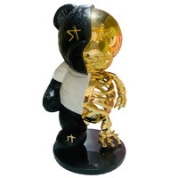 Sculpture d'ours squelette en fibre de verre de galvanoplastie personnalisée de haute qualité populaire pour la décoration intérieure ou extérieure en vente