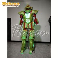 Costume de robot LED pour adulte, lumineux, pour la marche sur échasses, avec veste à affichage sur la poitrine, casque et gants laser, pour spectacle de danse de salon