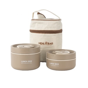 Portable 304 En Acier Inoxydable Rond Sous Vide <span class=keywords><strong>Bento</strong></span> Isolé Thermique En Métal Adulte Enfants Nourriture Enfants Boîte À Lunch Avec pp Cuillère <span class=keywords><strong>Sac</strong></span> - Product Image 5
