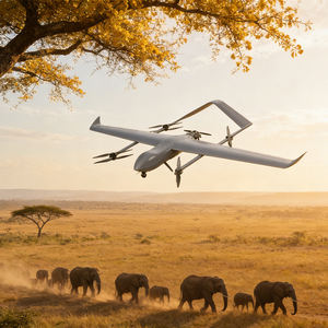 Drone à aile fixe ZLWM-YX-M12, moteur brushless, charge utile de 55 kg, temps de vol de plus de 40 minutes, transmission d'images longue portée pour usage industriel - Product Image 1