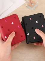 Dompet Mini Wanita Bergaya dengan Rumbai, Tempat Kartu PU, Dompet Koin Cantik, Dompet Genggam Kecil Wanita