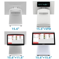 Système de point de vente GSAN avec écran tactile double 15,6 pouces, caisse enregistreuse avec imprimante 80 mm