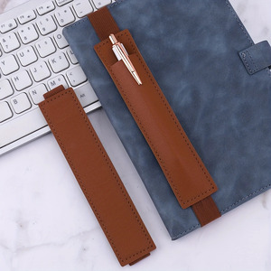 PU Deri Elastik Bantlı Kalemlik Kılıfı Taşınabilir Defter Klipsi Dolma Kalem Koruyucu - Product Image 4