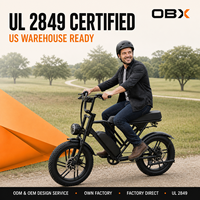 Vélo Électrique OBX G60 Offre de Septembre, VTT Urbain au Lithium, Moteur Brushless 1000W 48V 20Ah, Pneus Larges 20 Pouces, Suspension Intégrale