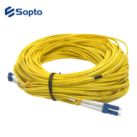Cordon de brassage fibre optique LC en PVC duplex LC/UPC de 50 m pour G.657A1