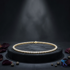 สร้อยคอเทนนิสคลาสสิก 0.30 กะรัต เพชรเลี้ยงในห้องปฏิบัติการ ประดับทอง 14K 18K ทรงบริลเลียนท์ ลายดอกไม้ เครื่องประดับสำหรับผู้หญิง ของขวัญสำหรับงานปาร์ตี้ - Product Image 1
