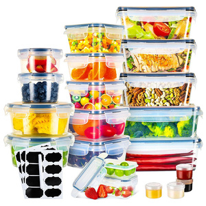 <span class=keywords><strong>Cucina</strong></span> <span class=keywords><strong>e</strong></span> dispensa organizzazione pasto preparazione pranzo coperchi ermetici contenitore per alimenti Set BPA Free plastica trasparente - Product Image 2