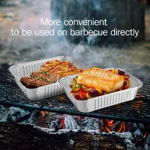 2022 Hotsale Disposable <strong>Food</strong> Grade Aluminum Tin <strong>Foil</strong> <strong>Food</strong> <strong>Containers</strong> Heavy Duty Large Aluminium <strong>Foil</strong> Baking Pans/tray With Lids - Product Image 4