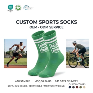 Chaussettes de sport personnalisées en gros, résistantes à la décoloration, durables, respirantes, en coton peigné, avec soutien de la voûte plantaire, pour l'escalade - Product Image 1