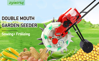 Semoir Agricole Portable à Pousser Manuellement, Petit Semoir à Maïs et Arachides, Machine Portable de Jardin et de Ferme pour Légumes et Céréales