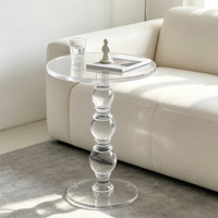 Table d'appoint minimaliste créative en acrylique transparent, table basse de luxe légère et transparente pour salon