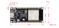 Waveshare ESP32-C6-DEV-KIT-N8-M-SKU-25563 ESP32-C6 Mikrokontroler WiFi 6 Papan Pengembangan 160MHz Single Buatan Cina