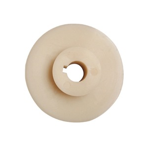 Nylon Caster <b>Wheel</b> 75x25mm Firm Tread Tan Color For Elevator Applications - Product Image 1