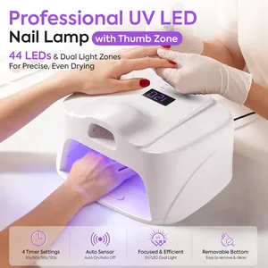 Lampe UV pour ongles, séchoir à ongles UV 44 LED avec zone indépendante pour le pouce, capteur automatique et 4 réglages de minuterie pour la maison et le salon - Product Image 2