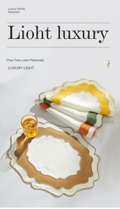 Embroidered Placemat Flower Shaped Napkin <b>Coffee</b> Machine Dust <b>Cover</b> Cloth Korean Fabric Dining <b>Table</b> Mat - Product Image 5