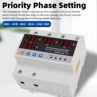 Protecteur Surtension Sous-tension ATS Commutateur de Transfert Automatique Sélecteur de Phase Alimentation Ininterrompue 63A 100A Limiteur de Surintensité