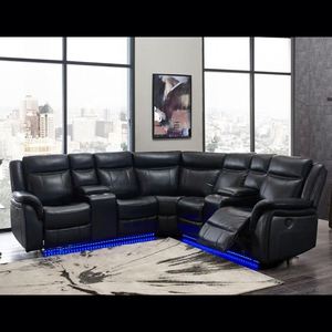 Nuevo Diseño de Muebles Modernos y Elegantes, Sofá Blanco de Tela Bouclé Suave de 3 Plazas, Sofás Reclinables Eléctricos para Sala de Estar, Juego de Sofás - Product Image 1