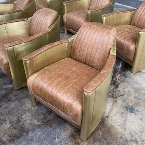 <span class=keywords><strong>Fauteuil</strong></span> <span class=keywords><strong>club</strong></span> en <span class=keywords><strong>cuir</strong></span> véritable avec revêtement en aluminium, salon, <span class=keywords><strong>fauteuil</strong></span> aviateur Tomcat - Product Image 3