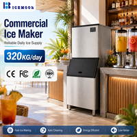 Machines à glace commerciales pour la restauration événementielle avec production de glace en cubes, alerte de manque d'eau et assistance à distance pour la résolution des problèmes