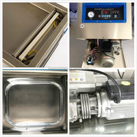 Machine d'emballage sous vide électrique automatique à double chambre Koen DZ-500/2SB pour sachets alimentaires à fond plat