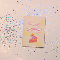 Usine sans fin carte de voeux musicale joyeux anniversaire Joker paillettes papier cadeau pour la Saint-Valentin anniversaire jeûnes fée amour