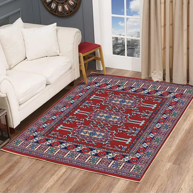 Karpet untuk Masjid Gaya Etnik Karpet Persegi Karpet Ruang Tamu Mewah Besar Persianhawk Meja Kopi Tikar
