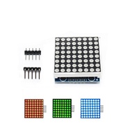 Modul tampilan LED matriks titik 8*8 Merah/Hijau/Biru modul MAX7219....