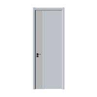 Porte intérieure d'hôtel moderne et minimaliste en panneau de bois polymère écologique, résistant à l'humidité et insonorisée
