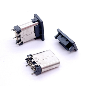 Soulin 24Pin <span class=keywords><strong>Micro</strong></span> USB Type-C Femelle <span class=keywords><strong>Jack</strong></span> Connecteur <span class=keywords><strong>Prise</strong></span> de Charge Rapide pour Téléphone Mobile <span class=keywords><strong>Micro</strong></span> USB Type-C Câble - Product Image 2