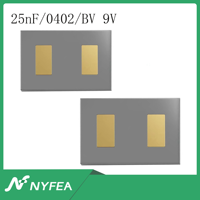 Condensateur en silicium 0402 25nF haute fréquence pour RF, micro-ondes, 5G, optique, blocage DC, OEM, ODM, personnalisé, directement de l'usine