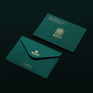 고급 맞춤형 청첩장 봉투 빛나는 진주 종이 골드 호일 로고 프리미엄 포장지 - Product Image 2