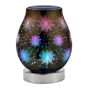 only burner Suppliers-Home Decor Candle Warmer 3D Glass Electric Oil Warmer Scented Wax Burner