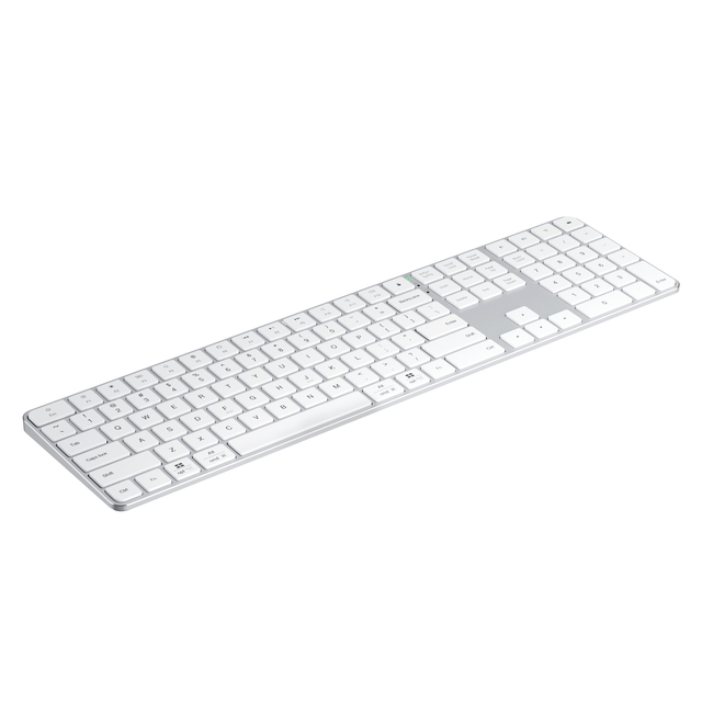 Three-mode 2.4Ghz Wireless Charging USB 3.0 111 Keys Aluminum Alloy Keyboard for Laptop/Tablets/Mobile Phones-Multi-Region Use