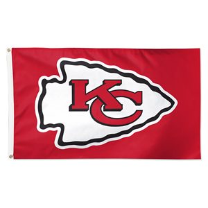 Banner in poliestere 100% disegni personalizzati con occhielli con casco NFL Kansas City Chiefs Flag - Product Image 4