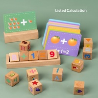 Jouet éducatif en bois pour les enfants de 2 à 13 ans, blocs d'apprentissage multi-âges pour l'orthographe, les nombres et l'association des lettres, jouet d'apprentissage ludique