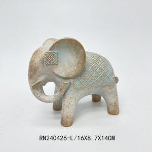 Ingrosso di lusso di Design nordico antico <span class=keywords><strong>elefante</strong></span> statua figurina su misura di mosaico animale decorazione per la casa soggiorno in resina - Product Image 4
