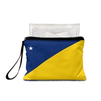 Dompet Koin & Dompet Mini Poliester Cetak Digital Bendera Tokelau, Warna Campuran, Penutup Ritsleting, untuk Perjalanan & Hadiah Promosi