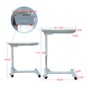 โต๊ะพยาบาลแบบไฮดรอลิก ABS สำหรับ<span class=keywords><strong>ยก</strong></span>ผู้ป่วย เคลื่อนย้ายได้ ใช้เป็นโต๊ะอาหารข้างเตียง - Product Image 3